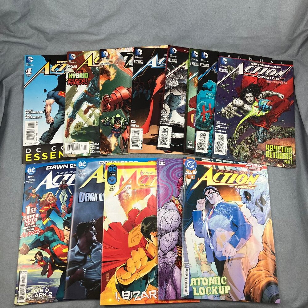 Superman Action DC Comic Book Lot 13 Asst Issues #1+ New 52 2013 & #1051 2023